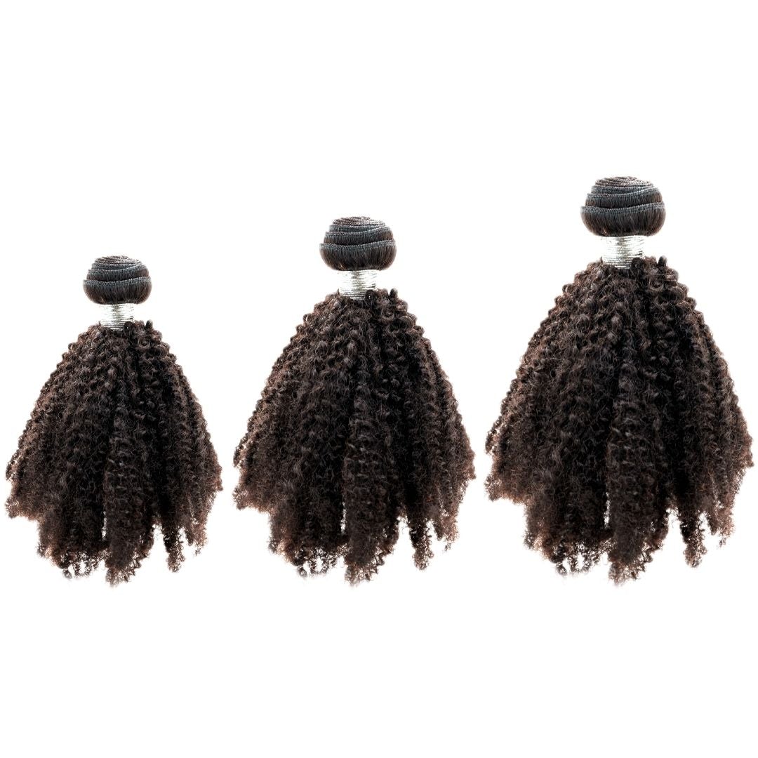 3 Brazilian Afro kinky 16\' 18\' and 20\' Amazon.com : Yvonne Kinky Curly Human Hair Weave 3 Bundles  main image 4