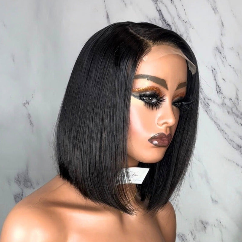 Sarah Straight Bob Wig (Lace Front & Closure Wig Option)