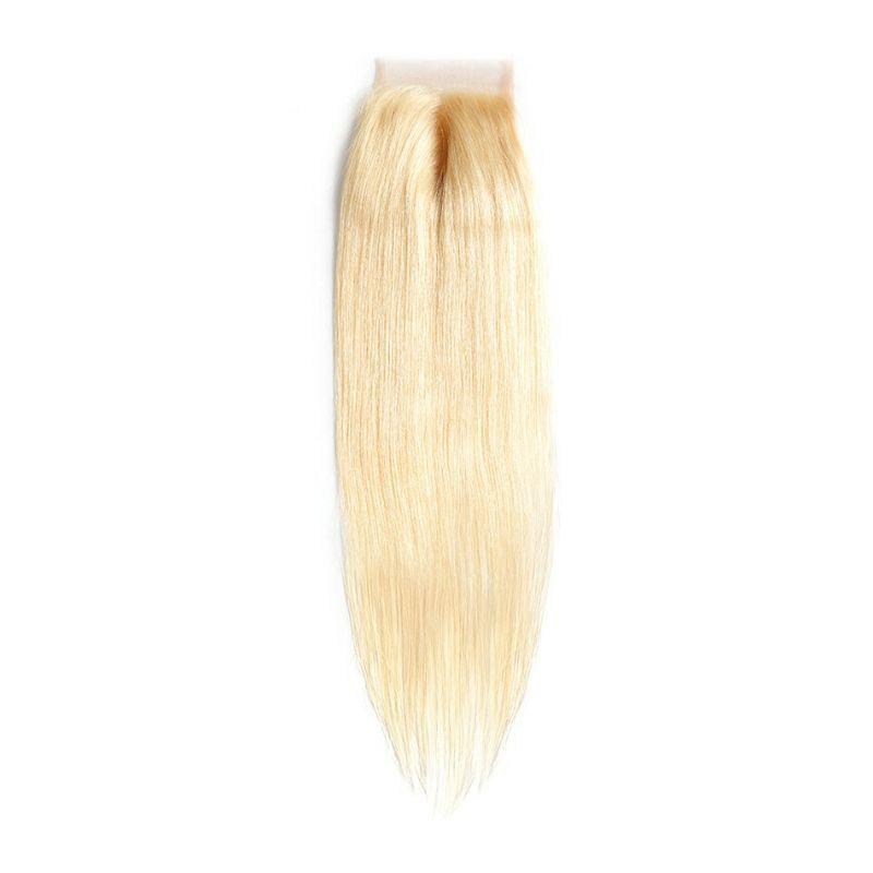 Russian Blonde Brazilian Straight 4x4 Closure