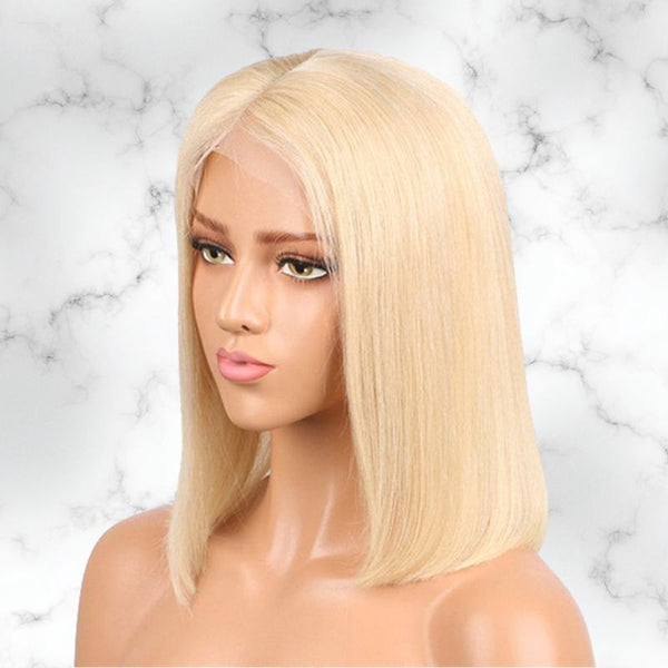 Bella Blonde Sleek Straight Lace Front Bob Wig