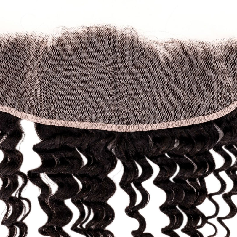 Brazilian Deep Wave Standard and Transparent Lace Frontal Options